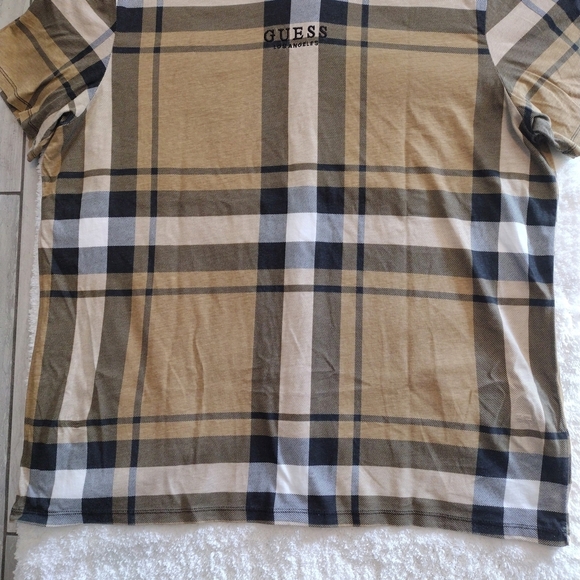 Guess - Plaid Short Sleeve T-Shirt Embroidery - Picture 5 of 13